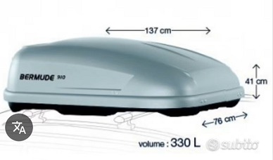 Portapacchi Norauto Bermude 910 da 330 litri