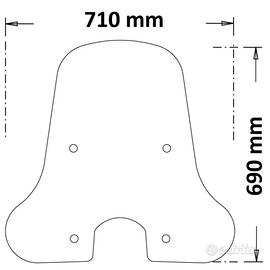 Parabrezza ISOTTA 690x709mm PIAGGIO  LIBERTY