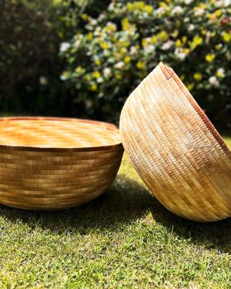 Cesto Portapane Carasau sardo rafia intrecciata