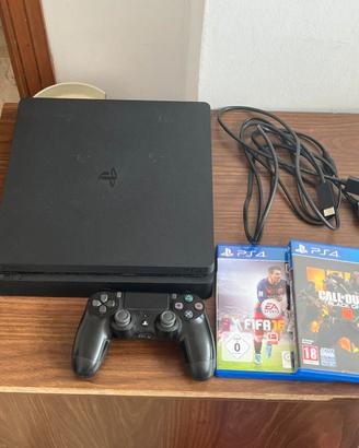 PS4 Playstation 4 slim + controller + 2 giochi