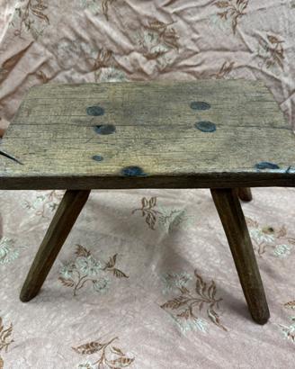 ANTICO SGABELLO DA MUNGITURA ORIGINALE DEL 1900