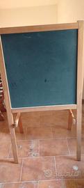 Lavagna per bambini in legno doppio lato 