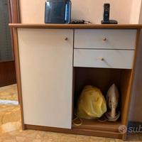 Mobile legno betulla con cassetti e anta chiusa