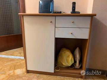 Mobile legno betulla con cassetti e anta chiusa