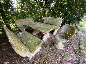 Tavolo panchina panca completo arredo giardino