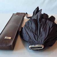 Ombrello Knirps vintage con custodia in pelle