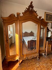 Armadio d’epoca 3 ante con specchi barocco LuigiXV