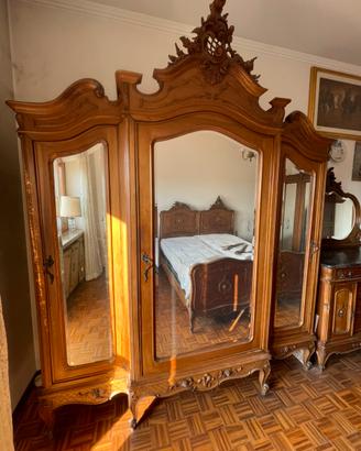 Armadio d’epoca 3 ante con specchi barocco LuigiXV