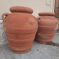 Coppia di Orci vasi e giare Toscane in terracotta