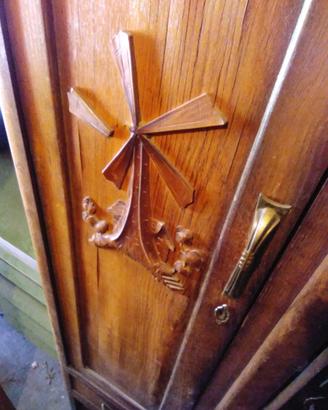 Armadio Guardaroba Vintage 3 Ante Specchio Cassett