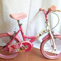 Bicicletta rosa e bianca bambina 4/5/6 anni .Winx