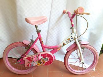 Bicicletta rosa e bianca bambina 4/5/6 anni .Winx