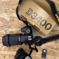 Nikon D3400 + obbiettivo Nikkor 18-105 mm