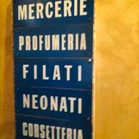 Lotto tabella insegne targhe vintage  Merceria etc