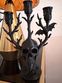 Candelabro Teschio Gothic per halloween