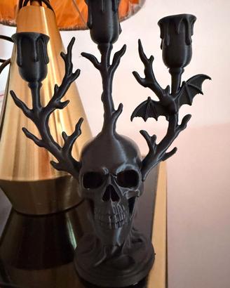 Candelabro Teschio Gothic per halloween