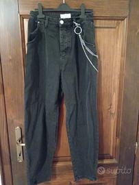 Jeans Terranova neri con catena rimovibile Tg. 42