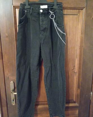 Jeans Terranova neri con catena rimovibile Tg. 42