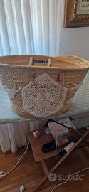 Borsa di paglia con crochet