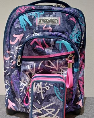 Zaino Trolley Seven Dual Quick Graffiti + Astuccio
