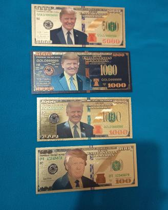 SET BANCONOTE LAMINATE TRUMP ELEZIONI  USA  2024