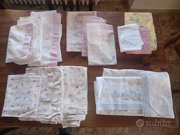5 Set lenzuola culla/lettino 
