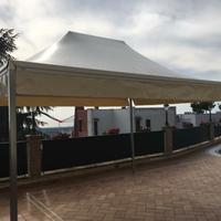 Gazebo rettangolare a due punte ignifugo