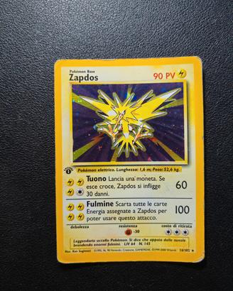Zapdos Holo Prima Edizione - Carte Pokemon Base