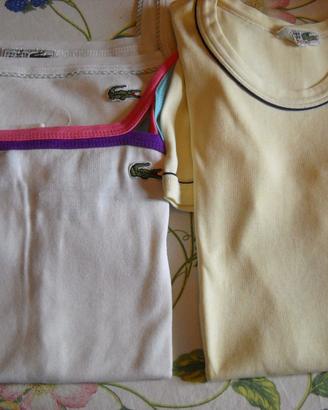 tris canotte Lacoste originali vintage