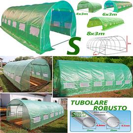 Serra Tunnel con telo rete antigrandine struttura