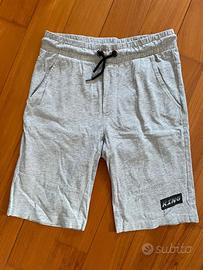 Bermuda bambino tessuto sottile grigi 11-12y