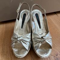 Sandali Albano con zeppa e plateau