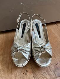 Sandali Albano con zeppa e plateau