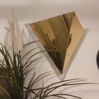 3 Applique vintage in acrilico dorate anni 70 80 