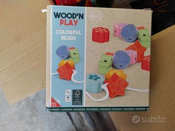 Wood'n Play - Perle in Legno da Infilare (Ecologic