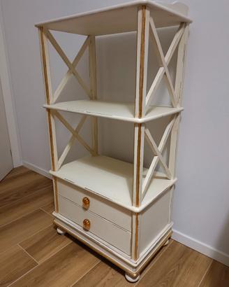 Libreria shabby chic in legno