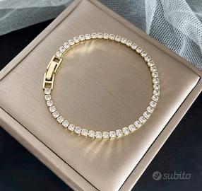 Bracciale Tennis Colore Oro 