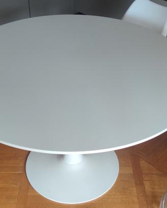 tavolo rotondo laccato bianco opaco
