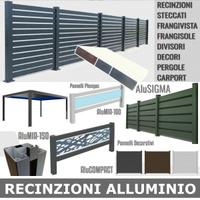 Recinto alluminio doga profilo 150mm steccato
