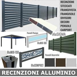 Recinto alluminio doga profilo 150mm steccato