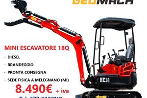 MiniEscavatore 15q NUOVO - DIESEL - FULL OPTIONAL