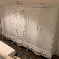 Armadio Legno Bianco - 6 ante con cassetti