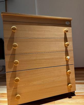 Cassettiera/fasciatoio legno