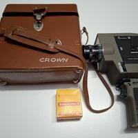 Cinepresa Crown reflex zoom e rullino 8 mm-anni '6