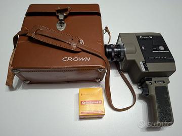 Cinepresa Crown reflex zoom e rullino 8 mm-anni '6