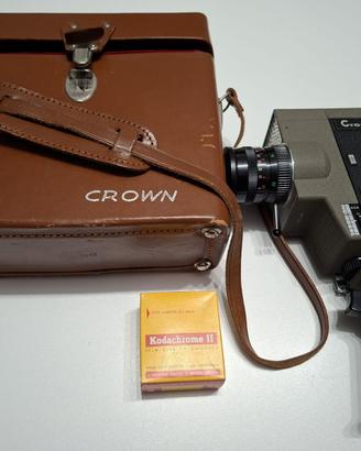 Cinepresa Crown reflex zoom e rullino 8 mm-anni '6