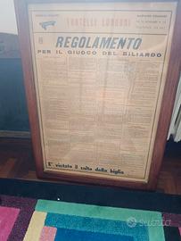 Regolamento per gioco da biliardo