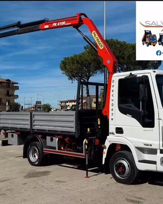 IVECO 75E15 GRU E RIBALTABILE 2005