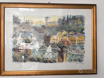 Litografia firmata michele cascelli