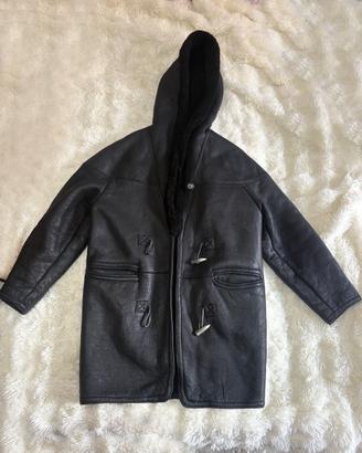 Shearling jacket vintage pelle nera